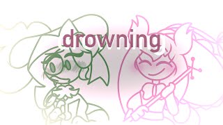 drowning • animation meme • eclair x cherry blossom [cookie run]