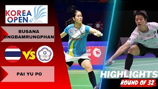 O BUSANAN (THA) VS PAI (TPE) | Korea Open 2024 | Qualification Round of 32