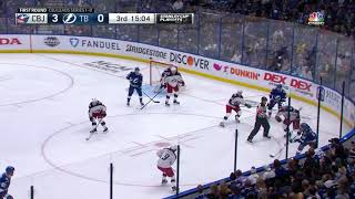 Sergachev Mikhail. First goal play-off NHL 2019