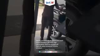 Xpander Tabrak Porsche yang Terparkir dalam Shworoom