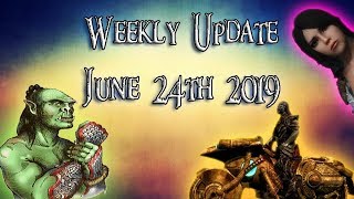 Weekly Schedule Update: June 24th 2019