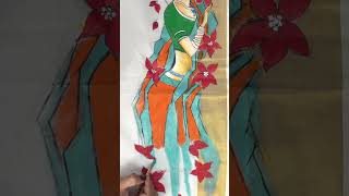 Beautiful Lady Fabric Painting. Watch full video, instructions on Channel. For Orders: 9849349083