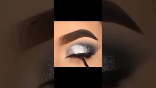 Glitter Smokey eyes✨🖤🤍#smokeyeyes #eyetutorial #shortsviral