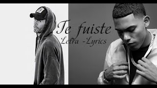 TE FUISTE -Enrique Iglesias feat. Myke Towers - Letra/Lyrics