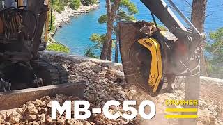 Crushing Success: The MB-C50 Makes Construction in Brac, Croatia a Breeze