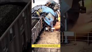 This is how the train unload the coal #shorts #unloading #coaltrain #amazing #doyouknow #unload #fun