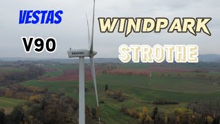 Windpark Strothe (Sachsenhausen) Vestas V90 und V90 gridstreamer Windkraftanlagen | Dji mini 2