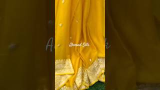 Banarsi Handloom Pure Khaddi Georgette Saree #ahmadsilk #chiffon #khaddi #handloom #saree #sareelove