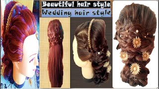 Wedding hairstyle |Mehndi Hairstyle| |Beautiful hairstyle| |wedding hairstyle for long hair girl|