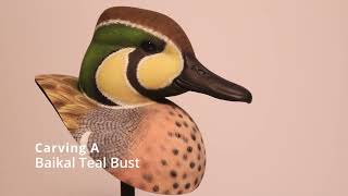 Time-lapse Carving A Little Duck From Russia. A Baikal Teal