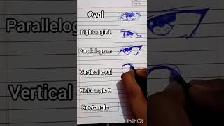 How to draw eye with shapes #like and #subscribe @itsmyart7855