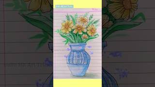 Easy painting ideas | Flower vase | Painting Tutorial#satisfying#art#painting#shorts