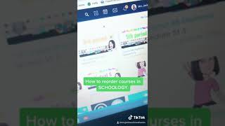 How to reorder courses in Schoology