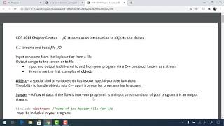 COP 3014 Module 6 (video1 )stream objects
