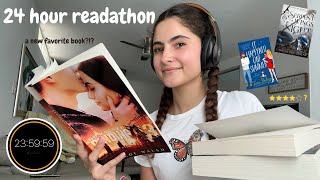 24 hour readathon | spoiler free reading vlog *romance & fantasy*