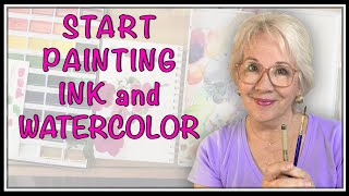 INK and WATERCOLOR Flower Tutorial - Bright Petunias