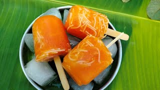 Kuchi Ice Recipe | Semiya Ice | Vermicelli Popsicle recipe | Papaya Popsicle | Papaya Ice | #Shorts