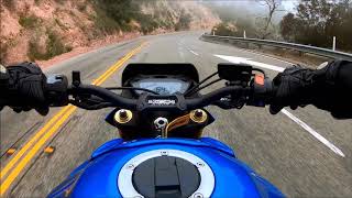 Riding GSXS-1000 Through Thick Fog Over Angeles Crest Highway