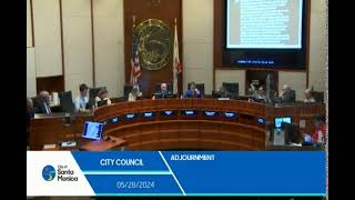 Santa Monica City Council Meeting May 28, 2024