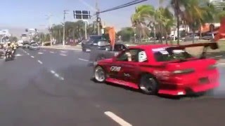 Парный уличный дрифт на Nissan 240sx ДРИФТ ШОУ