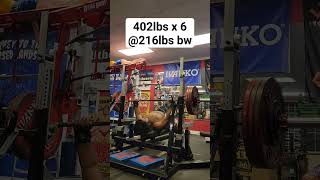 402 x 6 Bench | 17 Years Old #powerlifting