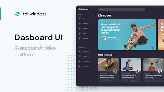 Skateboard video platform using Tailwind CSS