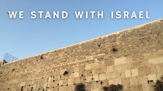 We stand with Israel - Hebrew message