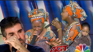 The Judges Cried When They Heared Mama Africa Singing With Her Sick doughter,Emotional Song.AGT 2024