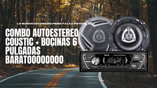 Autoestereo Coustic co-pk300 con bocinas de 6 pulgadas.