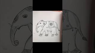 Elephant pencil sketch|elephantmandalaart|hathidrawing|hathisketch|