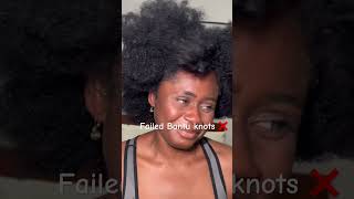 At least there was an effort…lol #naturalhairstyles #bantuknots