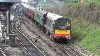 Class 20 ( 20 188 ) and Hastings Diesel unit 1001 at Ropley (watercress line) on 02/04/22