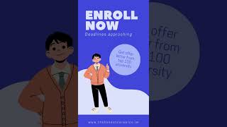 Study Abroad | Education | Last few days to enroll | Get offer letter