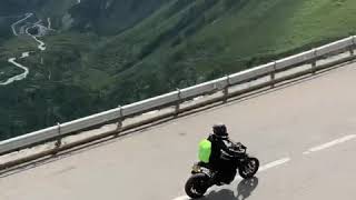 Audi R8 almost takes out Biker