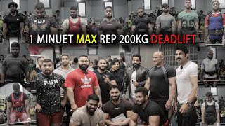 DEADLIFT COMPETETION 😱 | 200 KG 1 minute maximum🏋🏼‍♀️ reps Ft ​@mukeshgahlotguruji