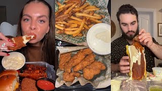 1 hour Tiktok Mukbang compilation part-95| chili’s , winstop , chipotle amd more