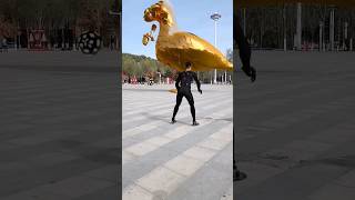 football to unblock the golden statue of🤯3D Special Effects  | 3D Animation #shorts #vfxhd