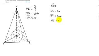 Esercizio 210 pag  257 IIIC geometria   piramide a base triangolare