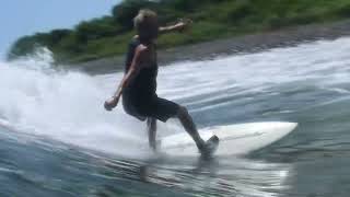 Surfing the breaks in El Salvador