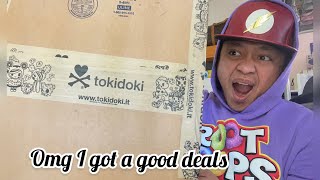 Unboxing Tokidoki king kix vinyl action figure and baseball cap and Hello Kitty | limited edition.