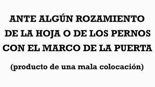 Como regular las BISAGRAS 🔧🔧🔧de las PUERTAS Multipunto LDO Aberturas