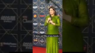 Sehar Khan and Hiba at Hum Style awards #hibabukhari #seharkhan #youtubeshorts