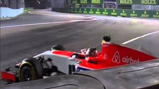 F1 2015 Singapore GP FP2 Stevens Crash