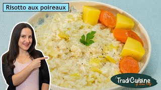 RISOTTO AUX POIREAUX (Recette Italienne) - Avec bouillon de légume fait maison, facile et rapide !