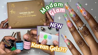 TRYING NEW MADAM GLAM KOREAN GELS | EASY AT HOME MANICURE WITH MADAM GLAM