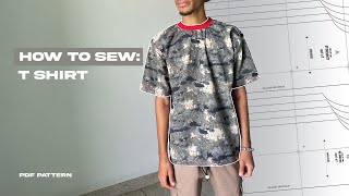 DIY | How To Sew an Oversized T shirt (Beginner Friendly) PDF Pattern Included