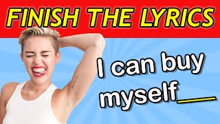 FINISH THE LYRICS - 25 Popular Songs (but only 1 Word) 🎵 | Music Quiz