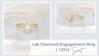 Lab Grown Diamond Engagement Ring | Rosados Box 1.27ct Scout Lab Diamond Three Stone Engagement Ring