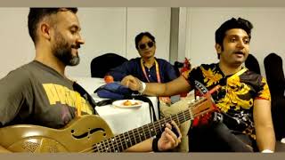 Niki Mukhi backstage with Arif Lohar's band at Expo 2020 Dubai