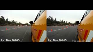 Ford Focus ST Challenge Autocross - Split Screen Lap Comparison